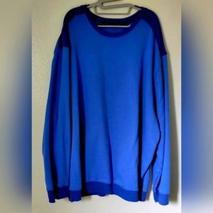 VAN HEUSEN Men's Big & Tall Flex Fleece Crewneck Pullover Sweatshirt (4XLT) Blue
